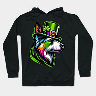 Transylvanian Hound in Festive Gear: St Patrick's Day Hoodie